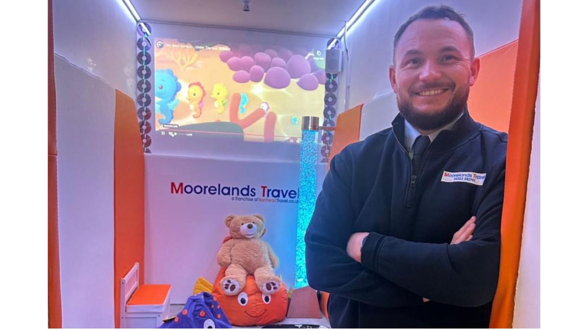 Scott at the entrance to the Sensory Room